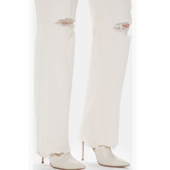 MOTHER SUPERIOR unnatural acts HIGH WAISTED TUNNEL VISION SNEAK wide leg JEANS - Picture 5 of 10